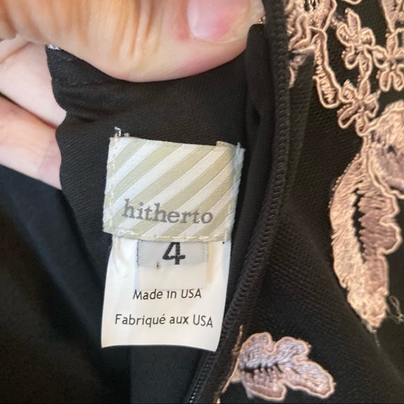 BHLDN Hitherto Tonya Lace Dress Black Pink size 4 - Picture 10 of 12